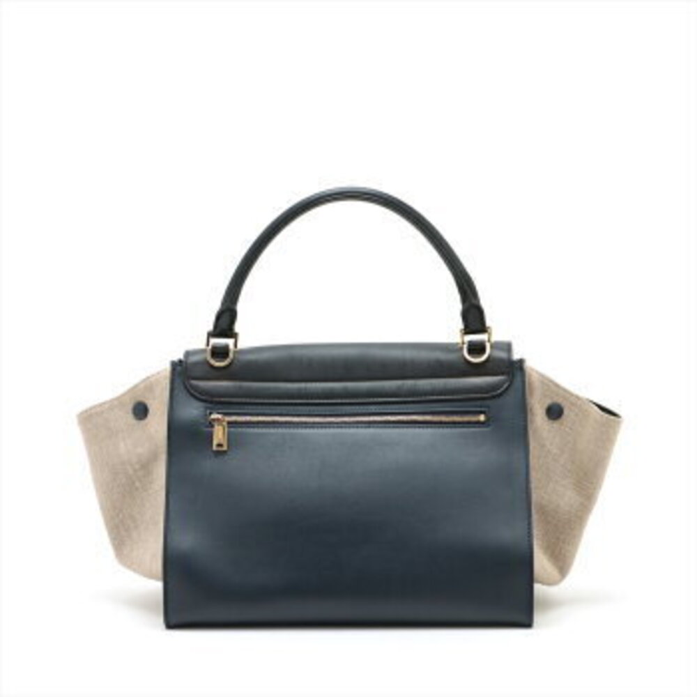 Celine Trapeze Leather Handbag Tote Top Handle Shoulder Bag - Picture 2 of 14